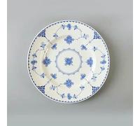 TPIONEER Danish tangcao Blue and White Glazed Medium Color Tableware Small Bowl Steak Dinner Plate Dessert Plate