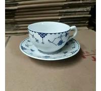TPIONEER Danish tangcao Blue and White Glazed Medium Color Tableware Small Bowl Steak Dinner Plate Dessert Plate