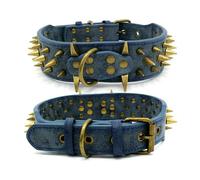 TPIONEER Dog Collar for Large Dogs Cool Spikes Studded Dogs Collar Leather Pet for German Shepherd Mastiff Rottweiler Bulldog