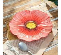 TPIONEER Flower Vegetable Plate A High End and Beautiful Dining Plate for Home Use Exquisite Cake and Dessert
