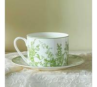 TPIONEER Jade Green Lily of The Valley Series Bone China Western Food Plate Set Premium Cake Plate French Dinner Plates
