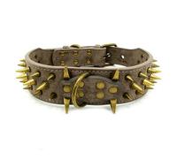 TPIONEER The Mighty Large Spiked Studded Dog Collar Protect Dog's Neck from Bites Durable & Stylish Spike Collar for Mastiff Pitbull