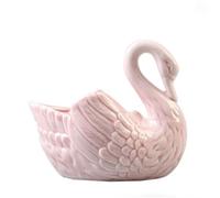 TPIONEER White Pink Blue Swan Ceramic Ornaments Decoration Desktop Storage Box Tealight Candles Holder Flower Pot Home Decor Furnishings