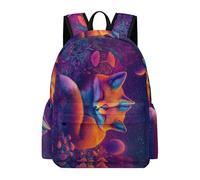 TPISLI 11.6 Inch Laptop Backpack Kids Fox Print Backpack Boys Girls Age 7-12 Trendy Lightweight Animal Design Rucksack for Classroom Travel Birthday Gift Books Gear