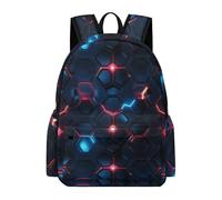 TPISLI 11.6 Inch Laptop Backpack Kids Honeycomb Backpack Boys Girls Age 7-12 Trendy Lightweight Geometric Hexagons Rucksack for Classroom Travel Birthday Gift Books Gear
