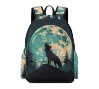 TPISLI 11.6 Inch Laptop Backpack Kids Wolve Motif Backpack Boys Girls Age 7-12 Trendy Lightweight Animal Wolf Pattern Rucksack for Classroom Travel Birthday Gift Books Gear
