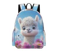 TPISLI 11.6 Inch Laptop School Bag Students Alpaca Bookbag Boys Girls Primary Secondary School Years 5-9, Fashion Style Animal Llama Daypack for Outdoor Use Birthday Gift