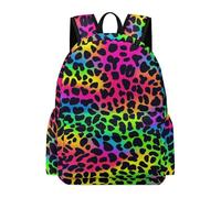 TPISLI 13.3 Inch Laptop Backpack Children Leopard Rucksack for Boys Girls 11-16 Years, Stylish Durable Cheetah Animal School Bag for Outdoor Travel Back to School Gift
