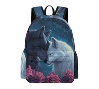 TPISLI 13.3 Inch Laptop Backpack Teens Wolves Backpack Boys Girls Primary School Years 3-6, Cool Durable Animal Wolf Design Back pack for School Trips Holiday Gift