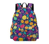 TPISLI 14 Inch Laptop Backpack Boys Colourful Fruits School Backpack Girls Fruit Pattern Bookbag 8-14 Years, Everyday Durable for Weekend Trips Holiday Gift Classroom Books