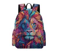 TPISLI 14 Inch Laptop Backpack Boys Lion School Backpack Girls Animal Bookbag 8-14 Years, Everyday Durable for Weekend Trips Holiday Gift Classroom Books