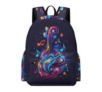 TPISLI 14 Inch Laptop Backpack Boys Music Lover School Backpack Girls Musical Symbols Design Bookbag 8-14 Years, Everyday Durable for Weekend Trips Holiday Gift Classroom Books