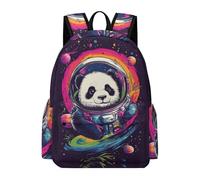 TPISLI 14 Inch Laptop Backpack Children Panda Illustration Bookbag Boys Girls Junior School Years 3-6, Stylish Durable Animal Design Daypack for Classroom Travel Birthday Gift