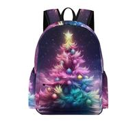 TPISLI 14 Inch Laptop Backpack Teens Christmas Tree Back pack for Boys Girls Ages 8-14, Modern Durable Christmas Theme Backpack for Outdoor Use School Season Gift Roomy Book Bag