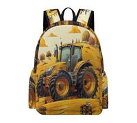 TPISLI 15.6 Inch Laptop Backpack Boys Tractor Motif Back pack Girls Car Design Back pack Year 5-9 Primary Secondary, Large Capacity for Weekend Trips New Term Gift