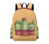 TPISLI 15.6 Inch Laptop Backpack Children Cute Cactus Pattern Back pack Boys Girls 10-16 Years, Lightweight Durable Plants Cacti Backpack for Hiking Travel Back to School Gift