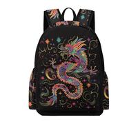 TPISLI 15.6 Inch Laptop Backpack Children Dragon Print Back pack Boys Girls Ages 8-14, Trendy Lightweight Chinese Style Backpack for Outdoor Use New Term Gift Everyday Carry