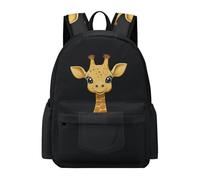 TPISLI 15.6 Inch Laptop Backpack Kids Cute Giraffe Pattern Backpack for Boys Girls School Years 5-9, Modern Durable Animal Motif Rucksack for Day Trips Back to School Gift