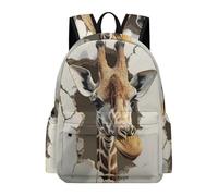 TPISLI 15.6 Inch Laptop Backpack Kids Giraffe 3D Print Backpack for Boys Girls School Years 5-9, Modern Durable Animal Rucksack for Day Trips Back to School Gift