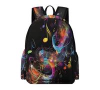 TPISLI 15.6 Inch Laptop Backpack Kids Musical Notes School Backpack for Boys Girls Age 7-12, Modern Durable Music Lover School Bag for Outdoor Travel Outdoor Gift
