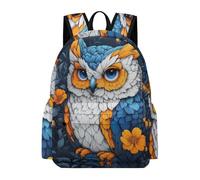TPISLI 15.6 Inch Laptop Backpack Students Owl Illustration Fashion Backpack for Boys Girls Secondary School Age 11-16, Modern Durable Bird Design School Bag for Weekend Trips Birthday Gift