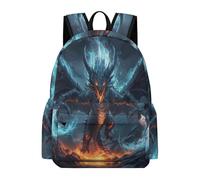 TPISLI 16.5 Inch Rucksack Children Evil Dragon Bookbag Boys Girls Ages 8-14 Modern Durable Dragon Fashion School Bag for Daily Travel School Season Gift Roomy Book Bag
