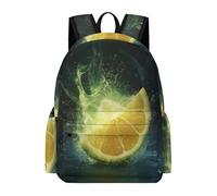 TPISLI 16.5 Inch Rucksack Children Lemon Print Bookbag Boys Girls Ages 8-14 Modern Durable Fruit Pattern Fashion School Bag for Daily Travel School Season Gift Roomy Book Bag