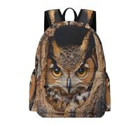 TPISLI 16.5 Inch Rucksack Children Owl Illustration Bookbag Boys Girls Ages 8-14 Modern Durable Bird Design Fashion School Bag for Daily Travel School Season Gift Roomy Book Bag