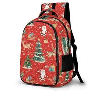 TPISLI 16inch Kids Backpack Christmas Tree Lightweight Elementary School Bag Kindergarten Bookbag Casual Moose Daypack Children Backpack for Girls Boys