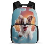 TPISLI 3D Animal Puppy Motif School Bag for Girls 8-12 Years Cute Dog Backpack for Kids and Teens Primary School, Soft Felt Details Durable Outdoor Day Trips
