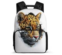 TPISLI 3D Cheetah School Backpack for Kids and Teens Primary Classes Leopard Animal Backpack Age 7-12 Children, Padded Back Sturdy Handle Daily Essentials