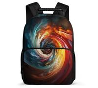 TPISLI 3D Vortex School Backpack Year 3-6 for Boys Girls Primary Age 6-11 Swirls Colourful School Bag Kids and Teens, Lightweight Sturdy Handle Daily Essentials