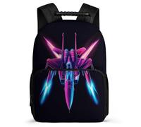 TPISLI Aeroplane Print - Daypack for Kids 7-11 Year Olds Fighter Design School Bag for Kids and Teens Year 3-6, Soft Felt Details Sturdy Handle Travel Daily Use