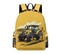 TPISLI Agricultural Tractor School Backpack Girls Age 11 Car Print Book Bag Students Year 10 Modern Trendy Spring Outing Backpack Outdoor Day Trips Back to School Gift