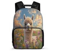 TPISLI Alpaca Daypack for Boys Girls Primary School, Animal Llama Backpack 7-11 Year Olds, Durable School Bag, Sturdy Handle, Outdoor Travel, Day Trips