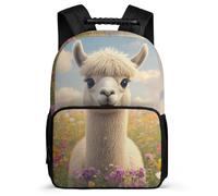 TPISLI Alpaca Design Daypack Primary School for Kids and Teens 7-11 Year Olds Animal Llama Rucksack Children, Sturdy Handle 1680D Fabric Daily Essentials