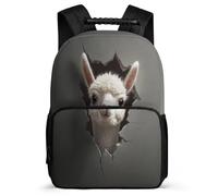 TPISLI Alpaca Design Rucksack for Girls Age 5-10, Animal Print Bookbag for Children, Durable Backpack, 1680D Fabric, Primary Classes, Daily Essentials