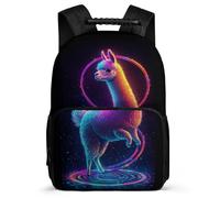 TPISLI Alpaca Motif Daypack for Kids and Teens Year 3-6 Animal Pattern Daypack Primary Age 6-11 Kids and Teens, 1680D Fabric Side Pockets Travel Daily Use