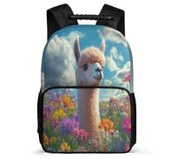TPISLI Alpaca Pattern Backpack for Boys Girls Ages 6-10, Animal Illustration School Bag for Girls Boys, Lightweight Rucksack, 1680D Fabric, Primary Classes, Daily Essentials