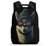 TPISLI Alpaca Pattern Rucksack for Girls for 5 to 10 Years, Animal Llama Bookbag Kids, Durable Backpack, 1680D Fabric, Primary Classes, Daily Essentials