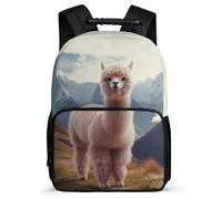 TPISLI Alpaca School Backpack Primary Age 6-11 for Boys Girls, Animal Llama Daypack for Students, Lightweight Bag, 1680D Fabric, Primary Classes, Daily Essentials