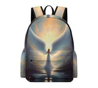 TPISLI Angels School Bag for Boys Girls Year 5-9 Backpack Wings Rucksack for Study Days, Modern Outdoor Rucksack for Daily Lessons and Weekend Travel