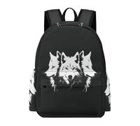TPISLI Animal Wolves School Bag for Boys Girls Ages 8-12 Backpack Wolf Rucksack for Study Days, Modern 15.6 Inch Laptop Backpack for Study Days and Travel and Everyday Lessons