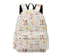 TPISLI Animals Schoolbag Children Age 9 Cute Little Animals Backpack Boys Year 7-9 16.5 Inch Laptop Daypack Junior School Hiking Day Trips Everyday Use