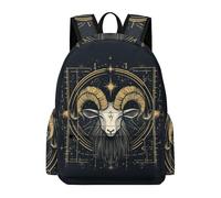 TPISLI Aries Design Rucksack Teens Age 13 Goat Pattern Backpack Boys Year 7-9 Durable Cool 14 Inch Laptop Backpack Outdoor Day Trips Back to School Gift Outdoor Gift