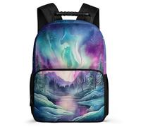 TPISLI Aurora Rucksack for Kids and Teens Primary Classes Beautiful Scenery Rucksack 7-11 Year Olds Boys, Soft Felt Details Sturdy Handle Birthday Gift