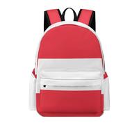 TPISLI Austrian Flag Motif Rucksack Students Year 4 Austrian Flag Daypack Girls Year 6 Trendy Modern Autumn Trip School Bag Primary School Travel Daily Use Everyday Use