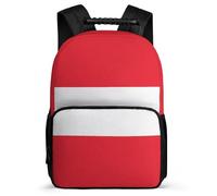 TPISLI Austrian Flag Motif School Bag Junior School for Kids and Teens Primary Age 6-11 Austrian Flag Daypack Students, Side Pockets Sturdy Handle Outdoor Day Trips