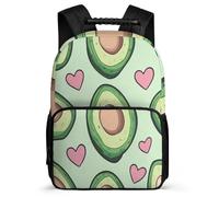 TPISLI Avocados School Backpack Primary School for Students Primary Age 6-11 Fruits Theme Rucksack Kids and Teens, 1680D Fabric Soft Felt Details Travel Daily Use