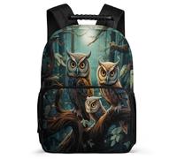 TPISLI Back Pack Boys Owl School Bag Girls, Cute Schoolbag Bird Theme Rucksack for Primary Kid School Travel, Lightweight Kids Backpack